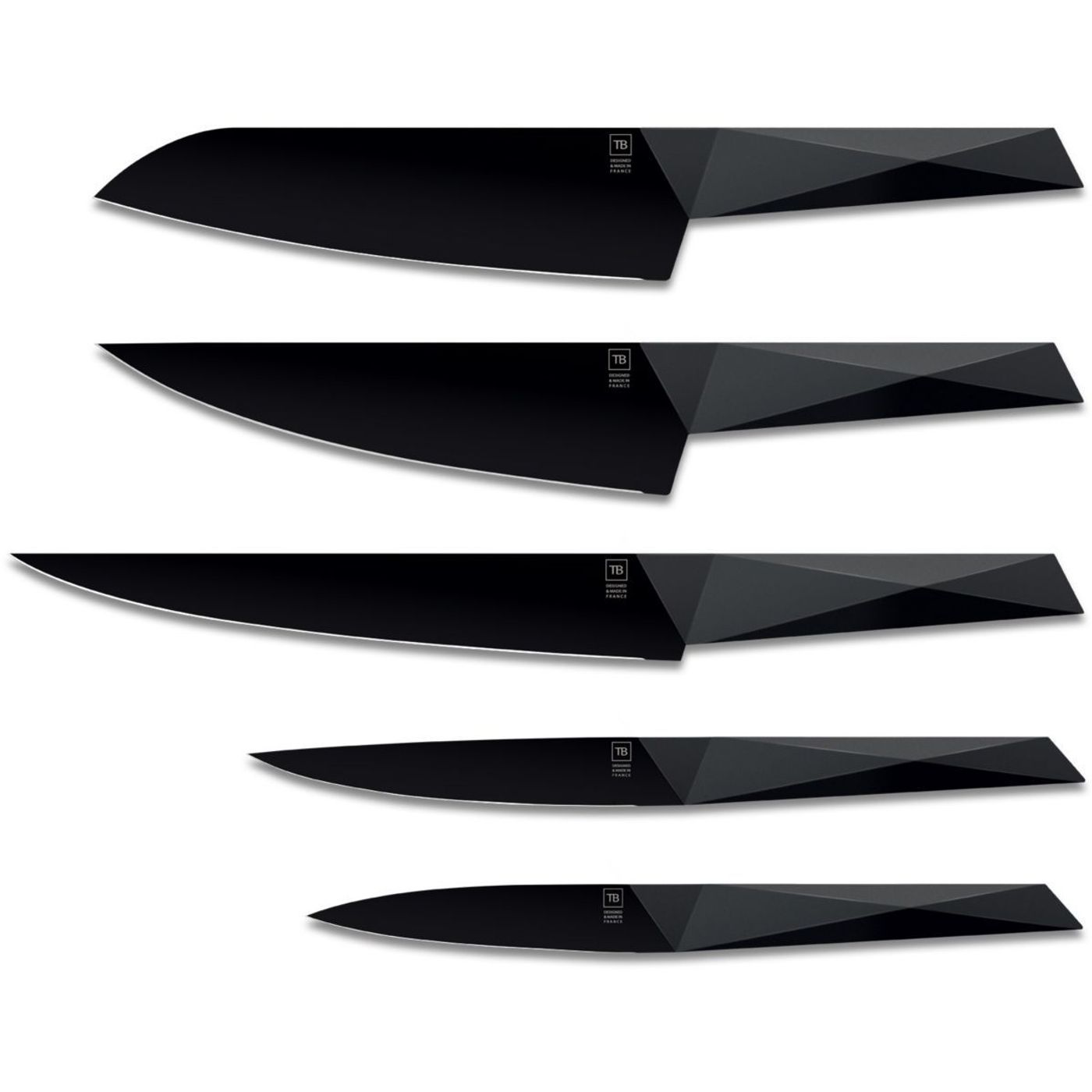 BLOC 5 COUTEAUX FURTIF lame noire